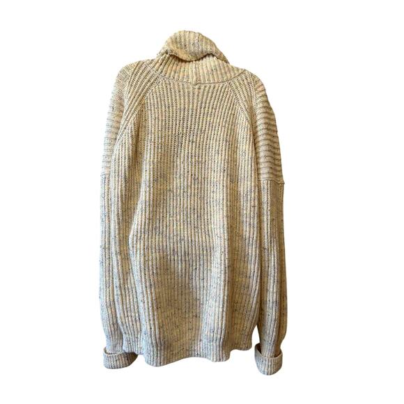 Free People Knitted Sweater Woman’s M Cream Speckled Colors Oversized - Picture 5 of 9